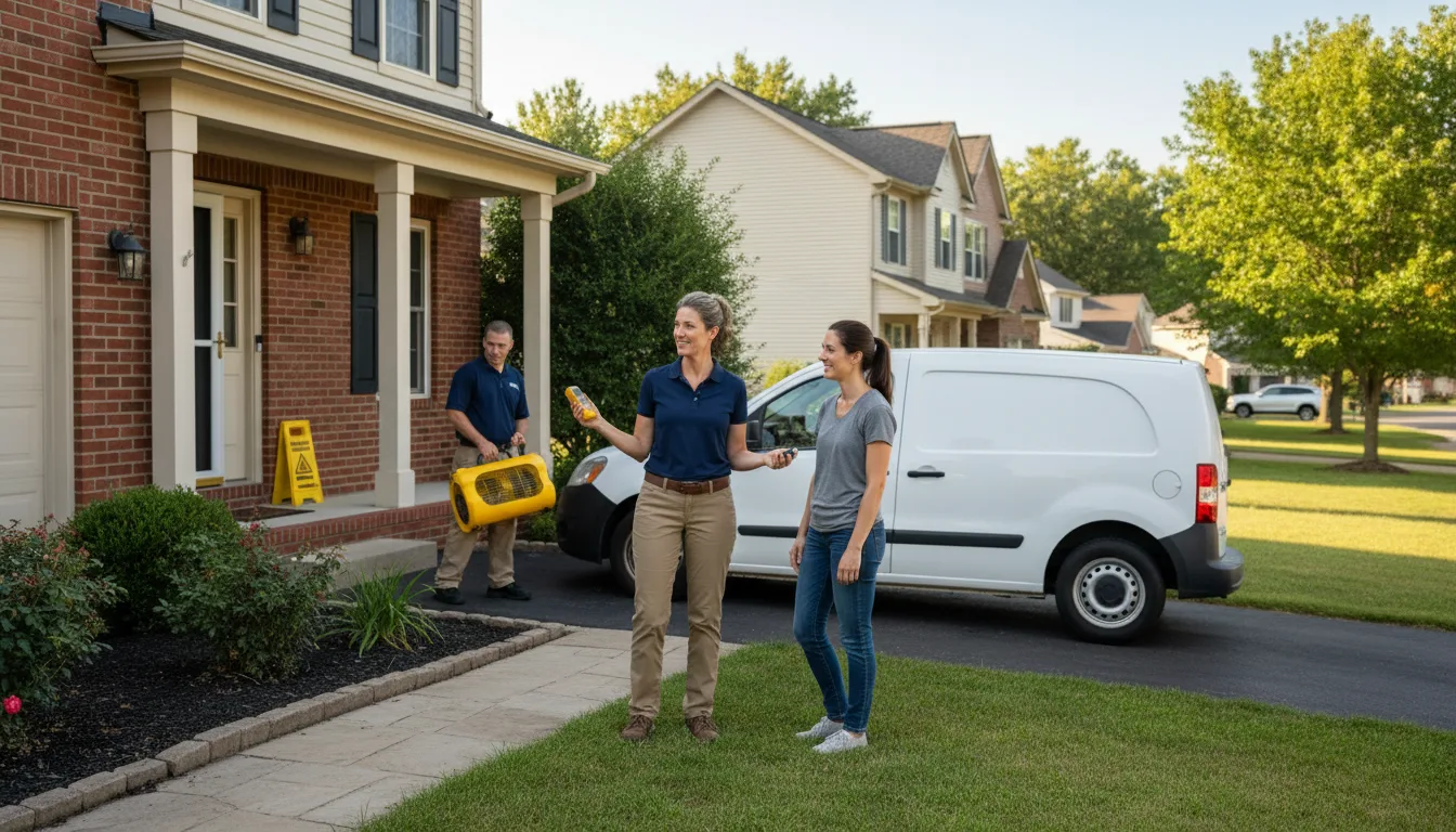 Residential water damage restoration in White, PA